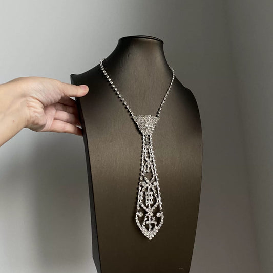 Glimmerrs Short Tie Necklace